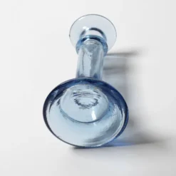 Bougeoir en verre bleu vintage / bougeoir des années 50 / Italie / années 1980