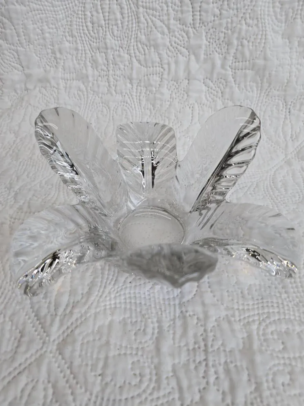 Bougeoir "Fleur" en cristal