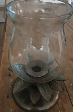 Bougeoir globe fleur