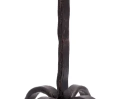 Bougeoir Menorah à 7 branches en fer forgé, années 50