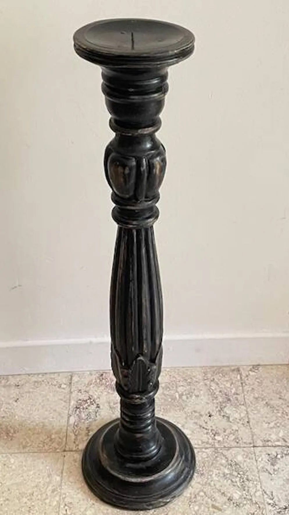 BOUGEOIR Pique-Cierge 65cm Chêne massif