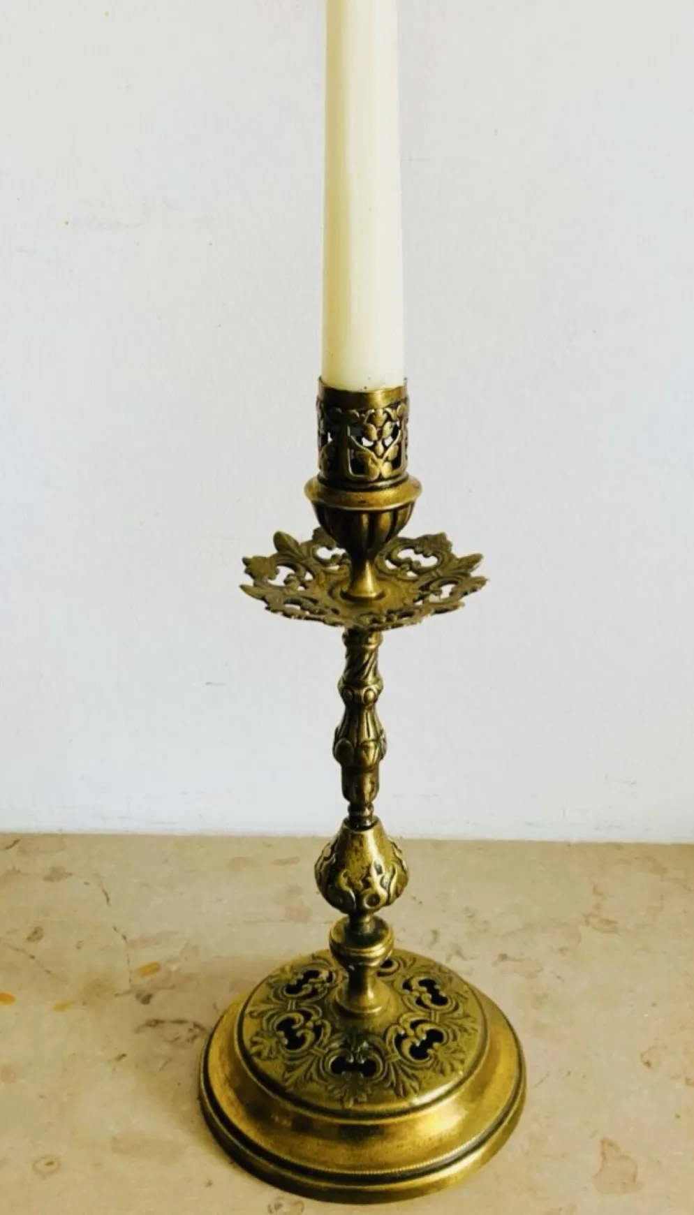 Bougeoir époque XIXe en bronze doré
