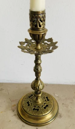 Bougeoir époque XIXe en bronze doré