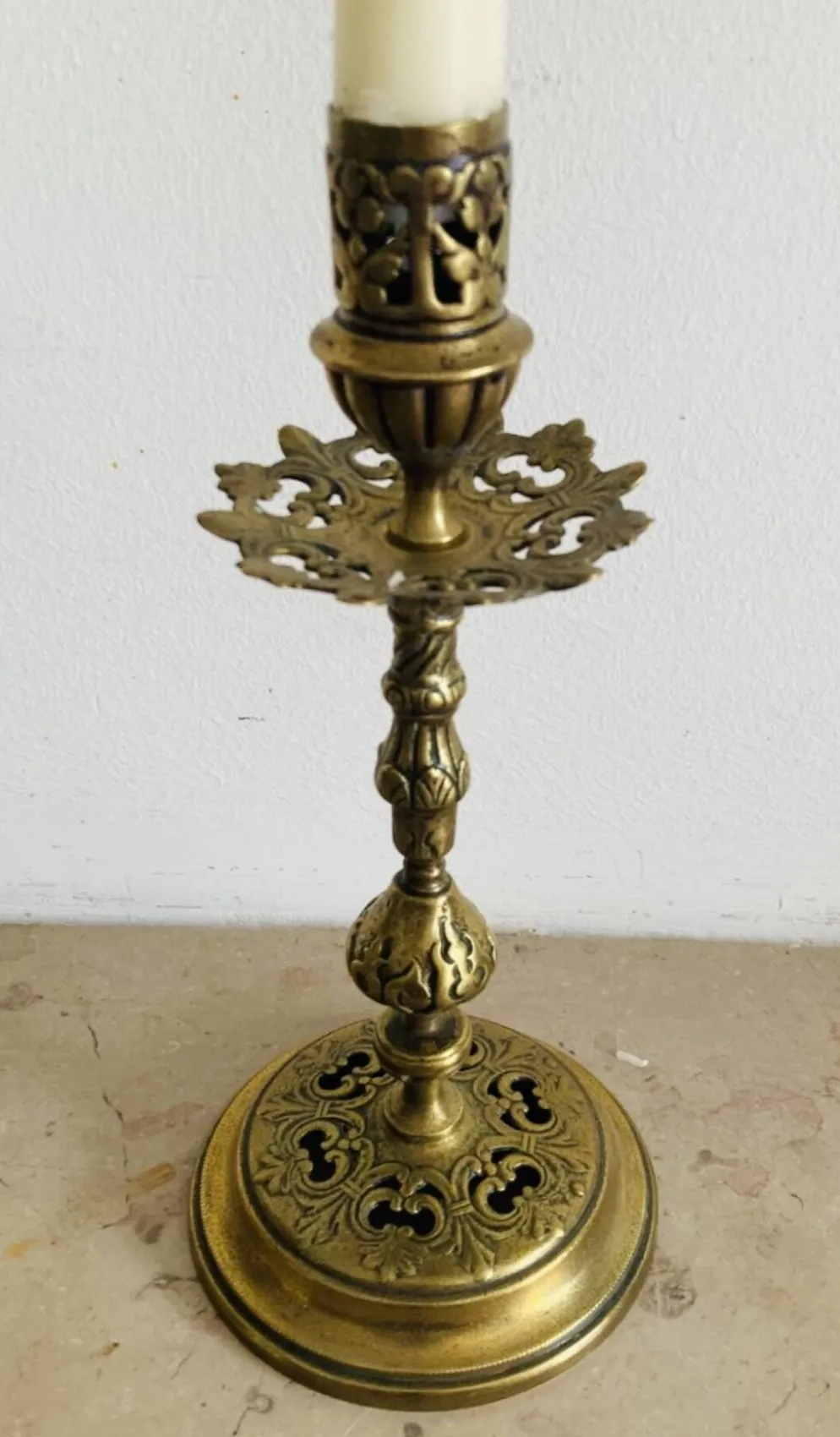 Bougeoir époque XIXe en bronze doré