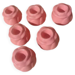 6 bougeoirs bouton de rose