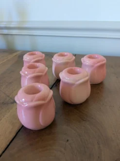 Bougeoirs boutons de roses