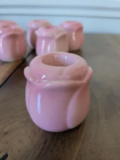 Bougeoirs boutons de roses