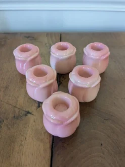Bougeoirs boutons de roses