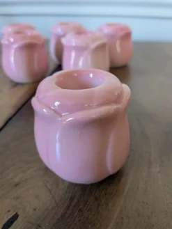 Bougeoirs boutons de roses