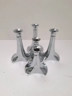 5 bougeoirs chromés modulaires WMF