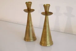 Bougeoirs danois en laiton 1970