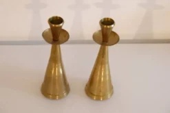 Bougeoirs danois en laiton 1970