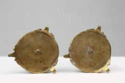 Bougeoirs en bronze et céramique de style Empire, France, années 1870, ensemble de 2