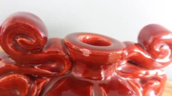 Bougeoirs en céramique artisanale bordeaux