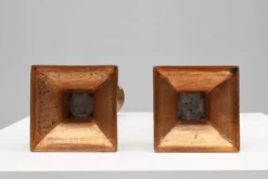 Bougeoirs français en bronze, années 1890, ensemble de 2