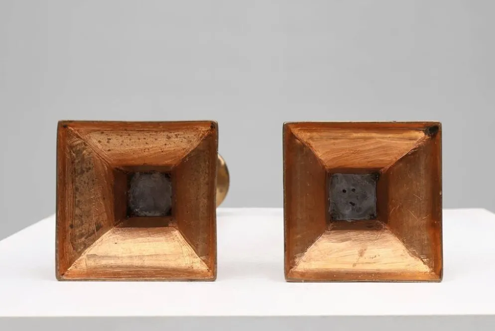 Bougeoirs français en bronze, années 1890, ensemble de 2