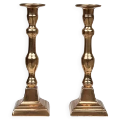 Bougeoirs français en bronze, années 1890, ensemble de 2