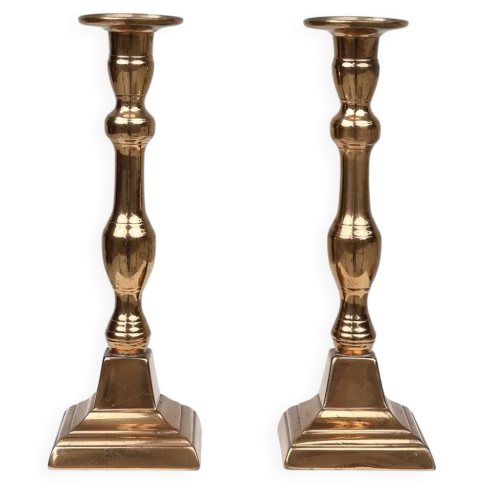Bougeoirs français en bronze, années 1890, ensemble de 2