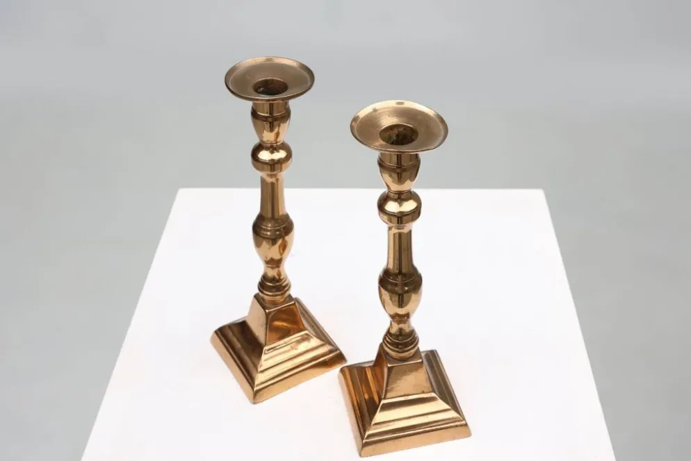 Bougeoirs français en bronze, années 1890, ensemble de 2