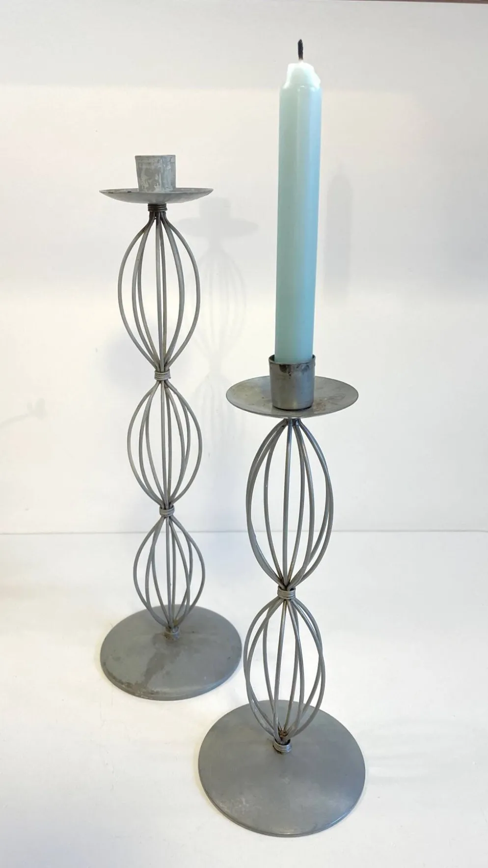Bougeoirs géométriques metal