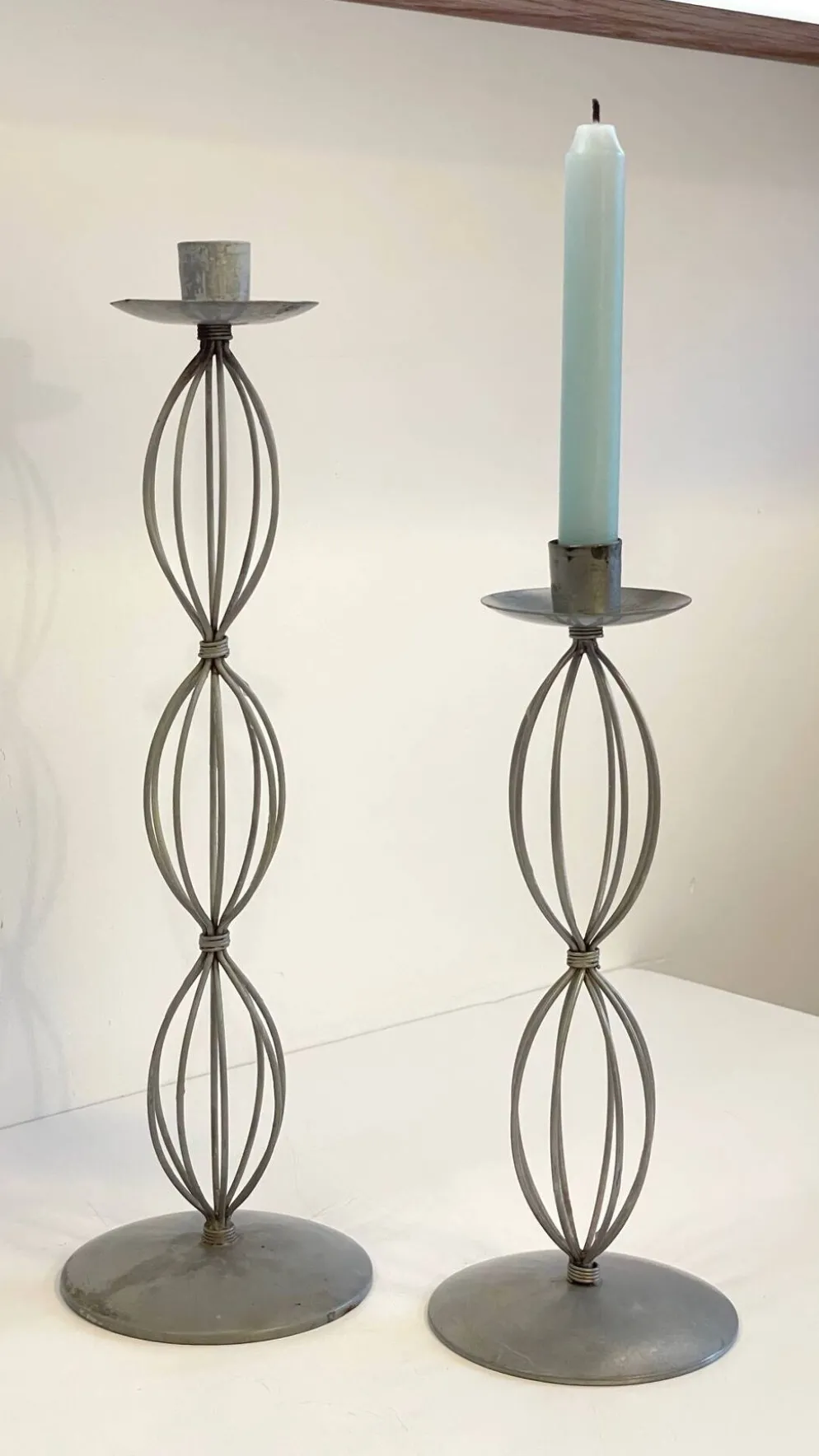 Bougeoirs géométriques metal
