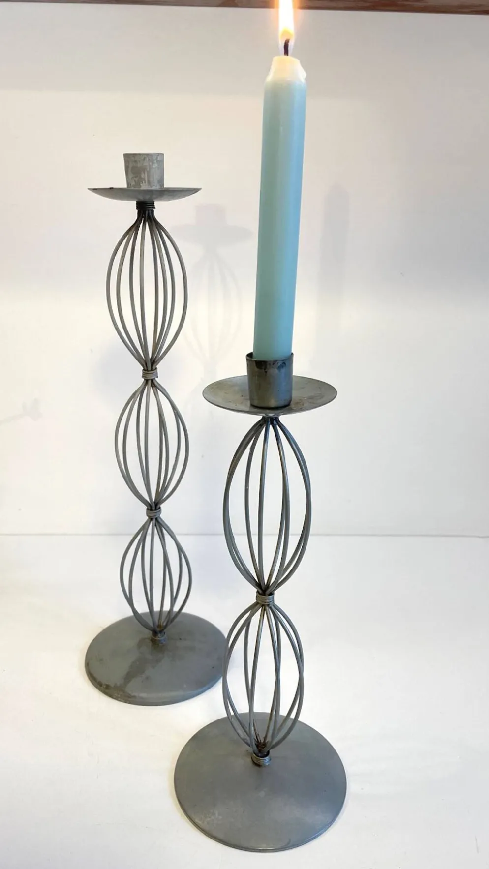 Bougeoirs géométriques metal