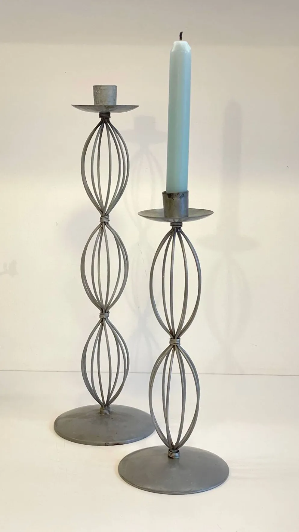 Bougeoirs géométriques metal