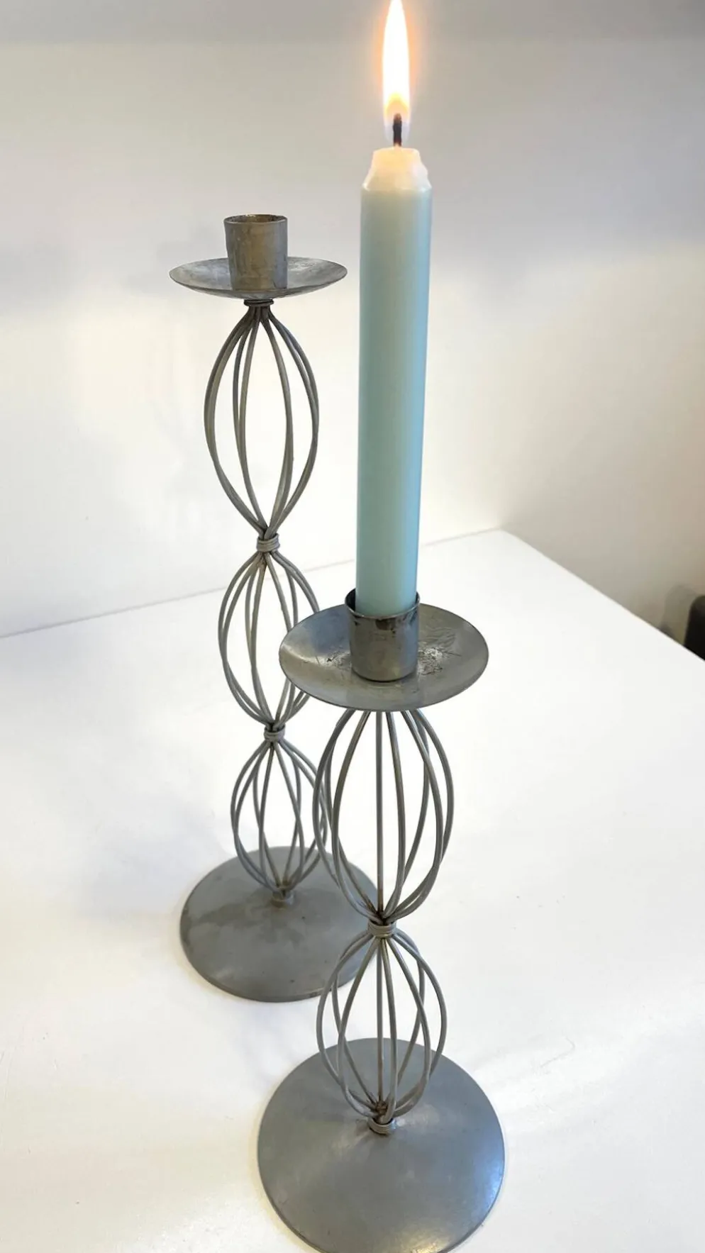 Bougeoirs géométriques metal