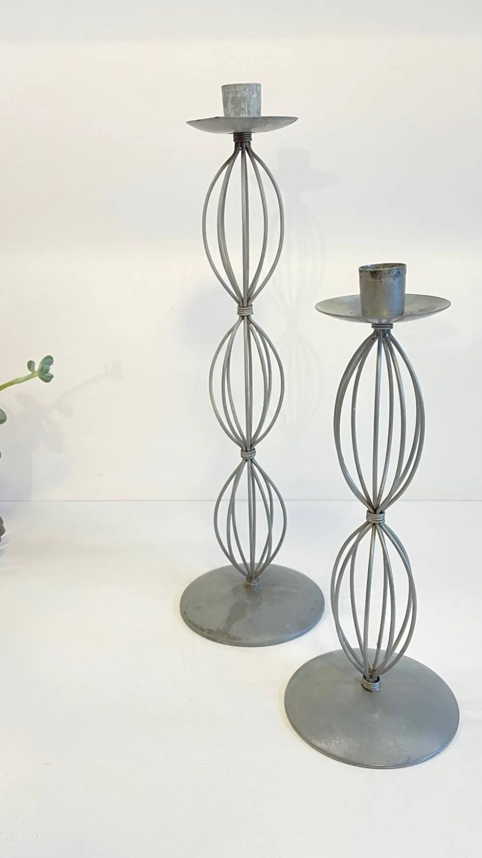 Bougeoirs géométriques metal