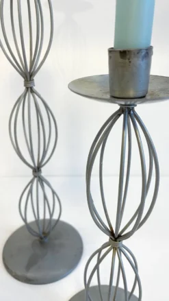 Bougeoirs géométriques metal