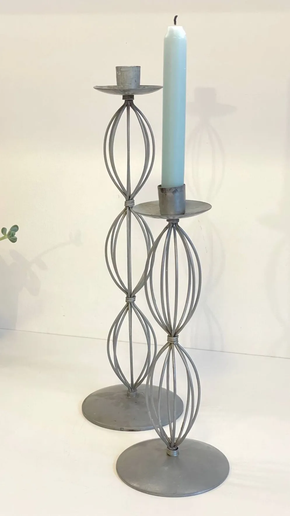 Bougeoirs géométriques metal