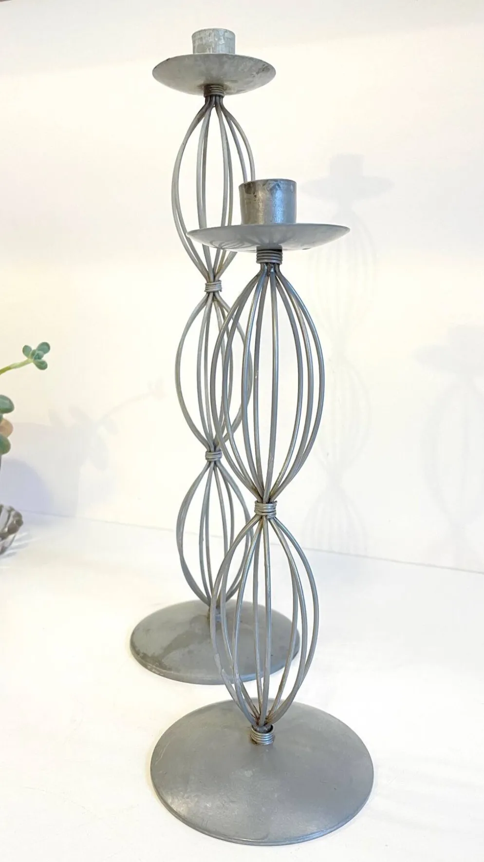 Bougeoirs géométriques metal