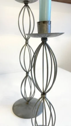 Bougeoirs géométriques metal