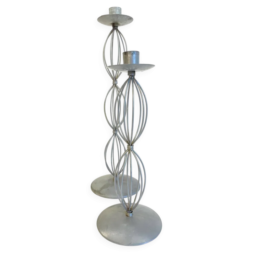 Bougeoirs géométriques metal