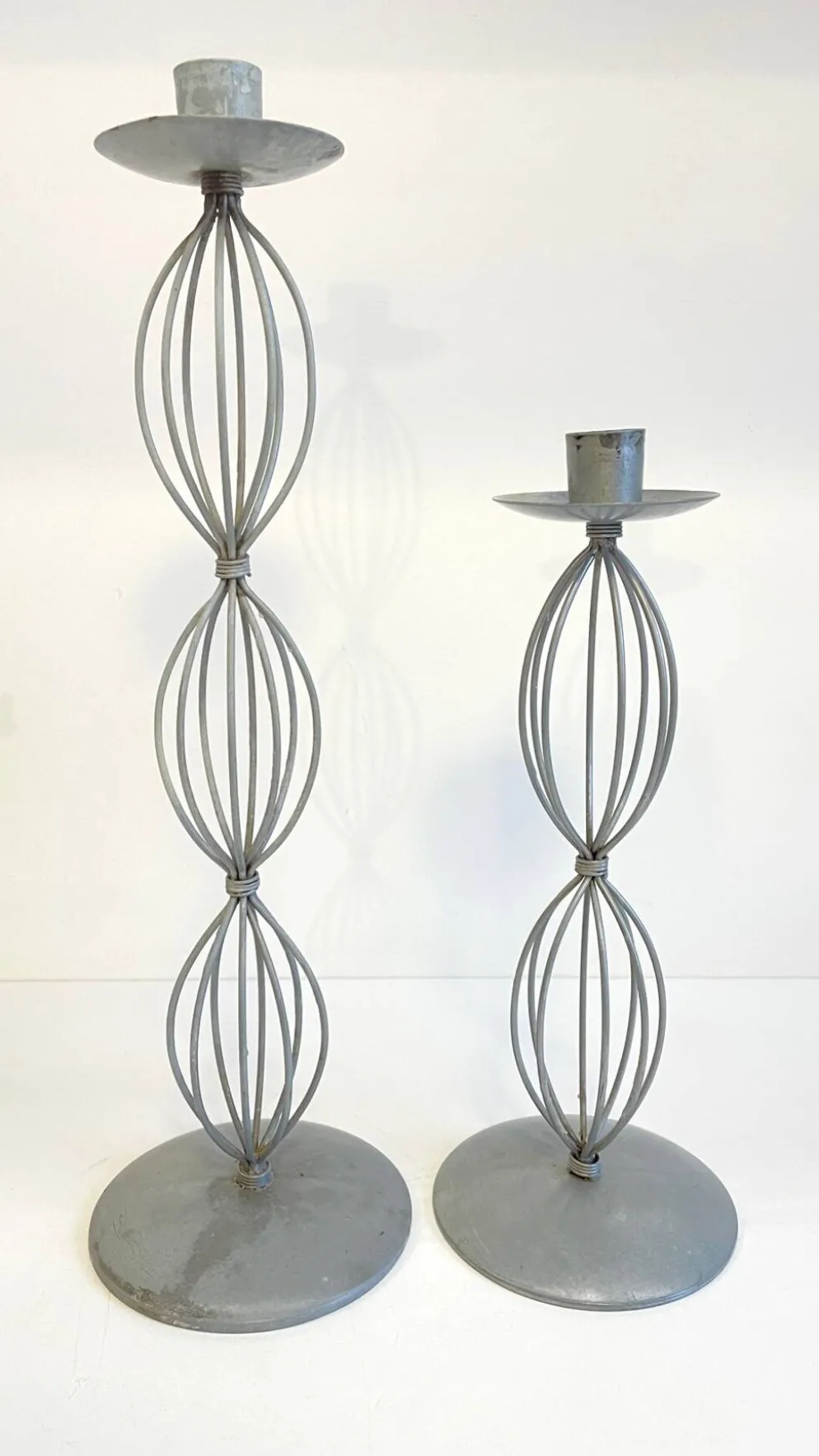 Bougeoirs géométriques metal