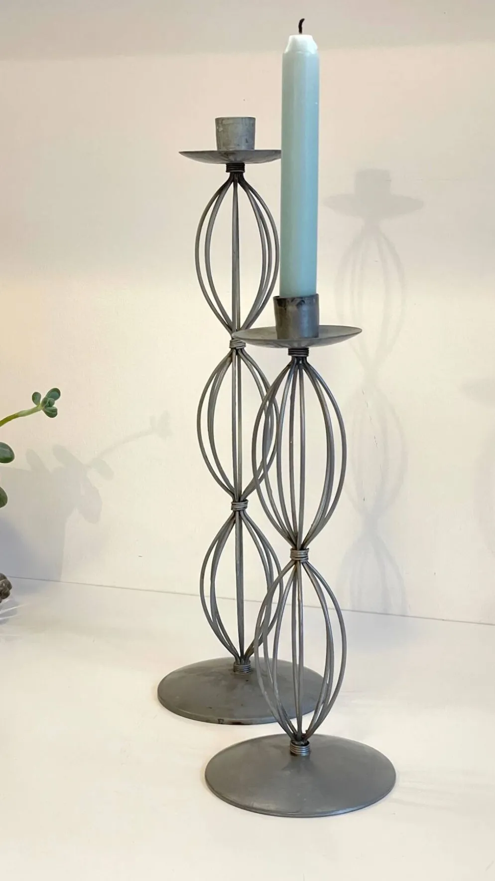 Bougeoirs géométriques metal