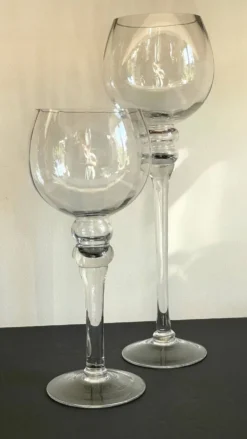 Bougeoirs photophores xl cristal vintage