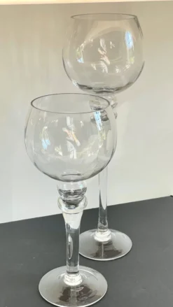 Bougeoirs photophores xl cristal vintage
