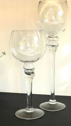 Bougeoirs photophores xl cristal vintage