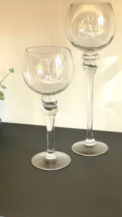 Bougeoirs photophores xl cristal vintage