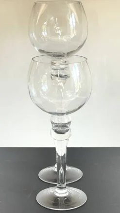Bougeoirs photophores xl cristal vintage