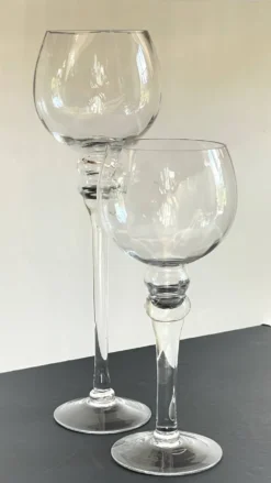 Bougeoirs photophores xl cristal vintage