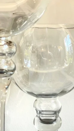 Bougeoirs photophores xl cristal vintage