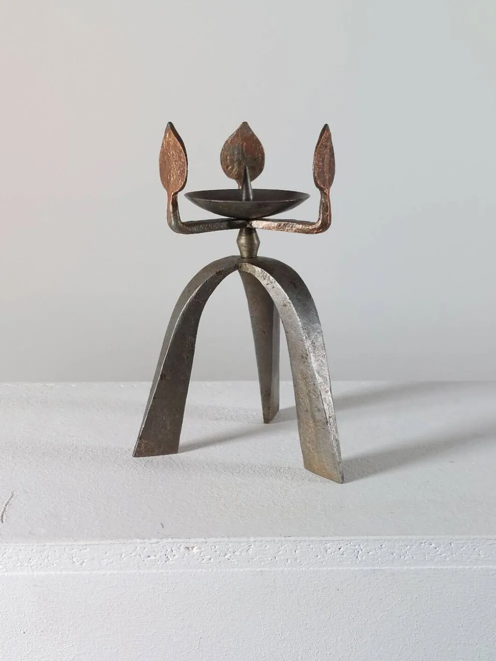 Bougeoir vintage artisanal unique des années 50.