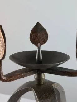 Bougeoir vintage artisanal unique des années 50.