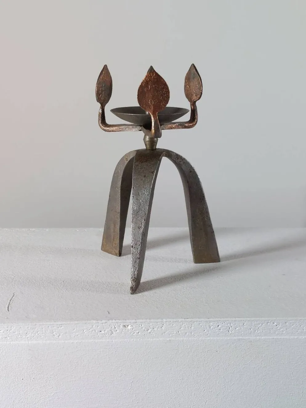Bougeoir vintage artisanal unique des années 50.