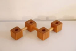 Bougeoir vintage scandinave en bois