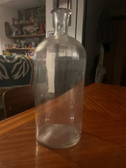 Bouteille bonbonne verre pharmacie vintage