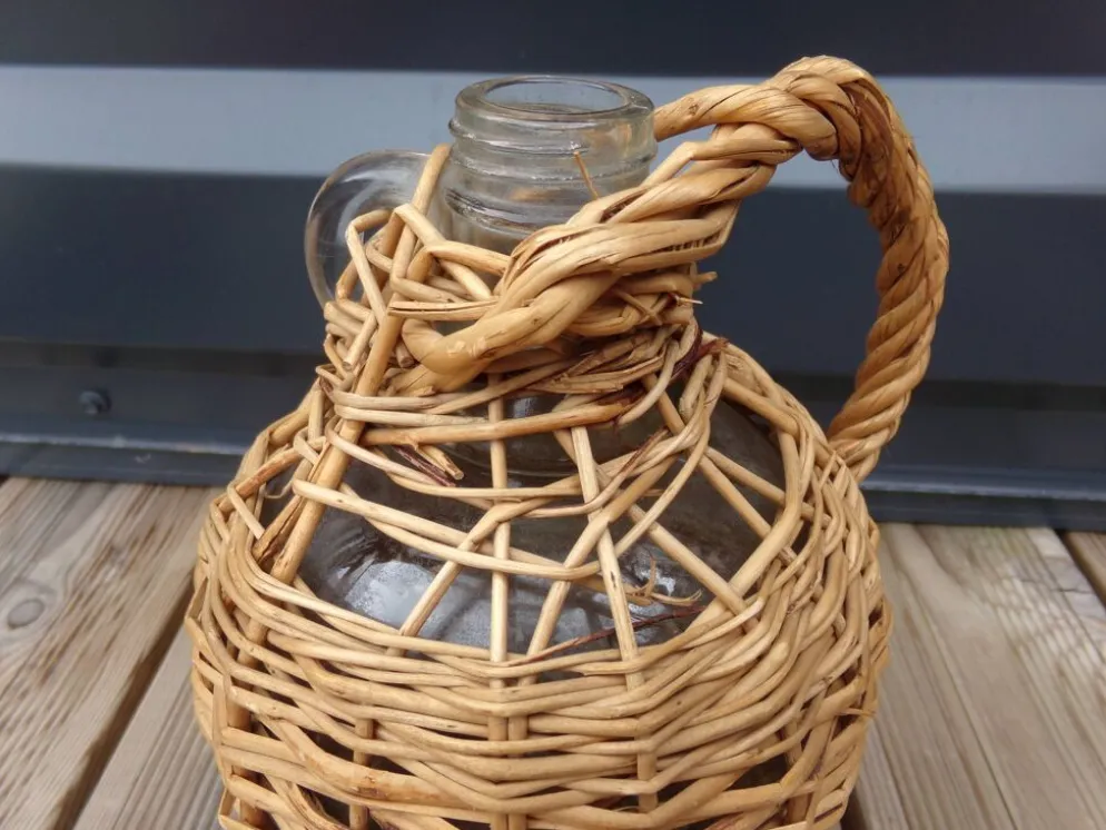 Bouteille paillée 2 litres