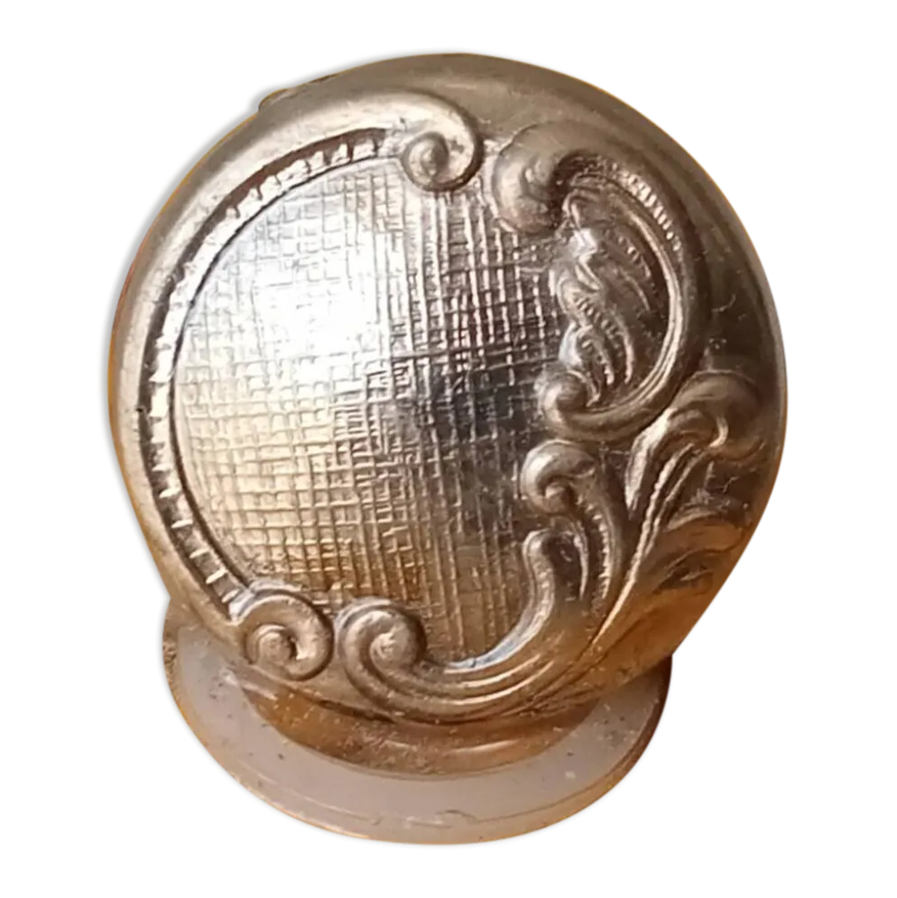 Bouton meuble vintage style Louis XV doré à l' or fin